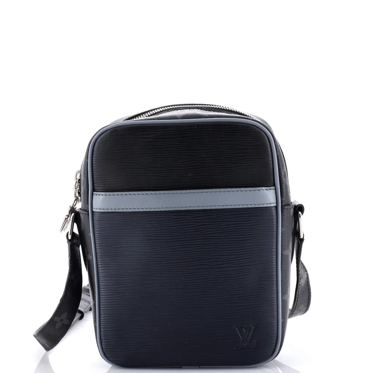 Danube Handbag Epi Leather and Monogram Eclipse Canvas PM - Deep Luxury