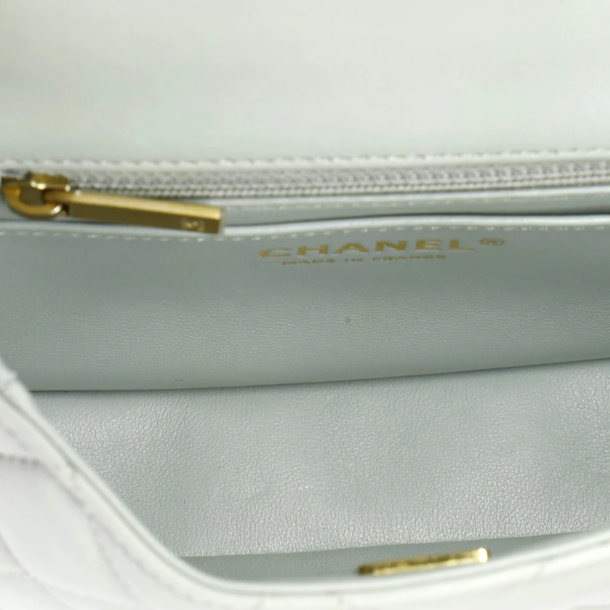 CC Enamel Pearl Charm Me Square Flap Bag Quilted Lambskin Mini - Deep Luxury