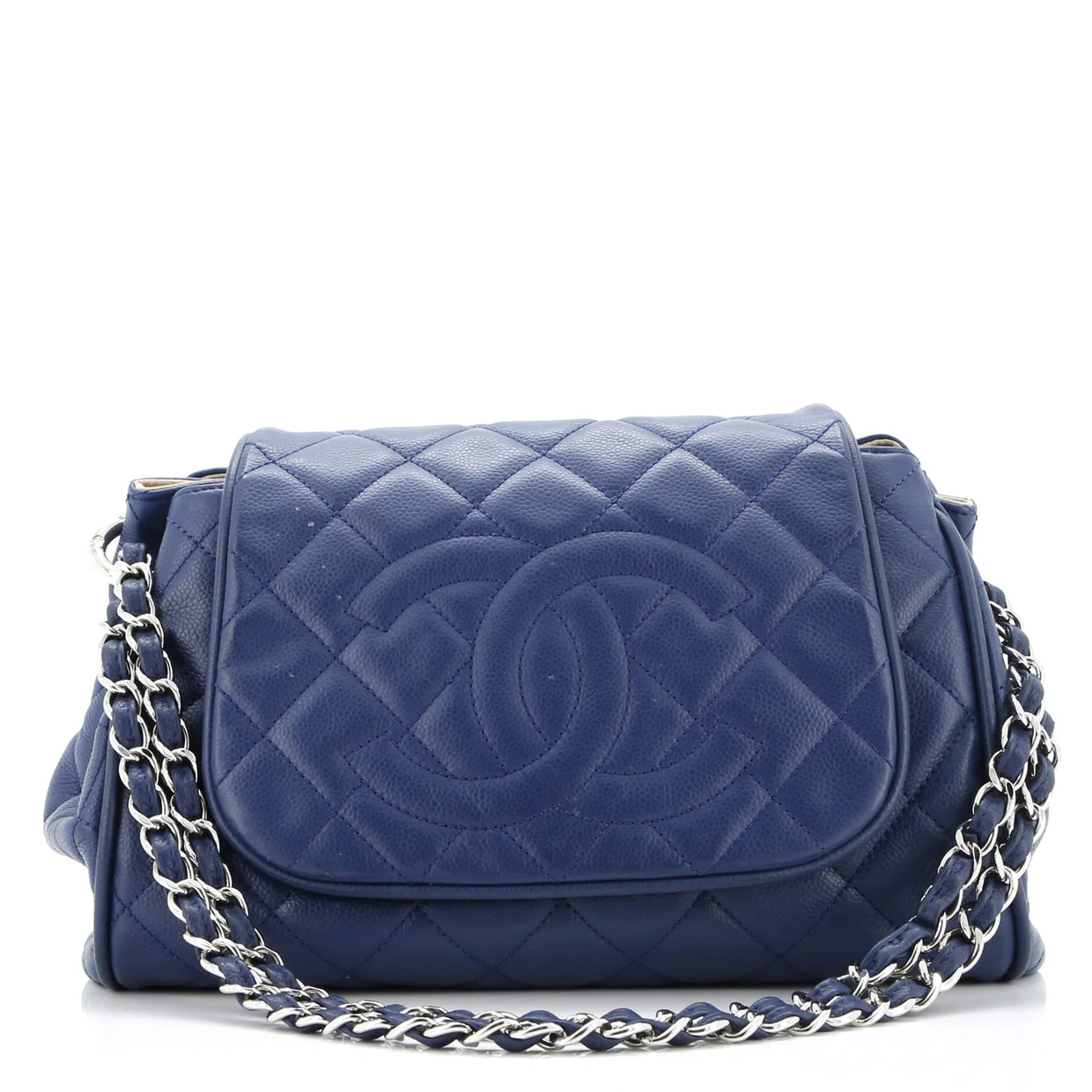 Timeless Accordion Flap Bag Quilted Caviar - Deep Luxury