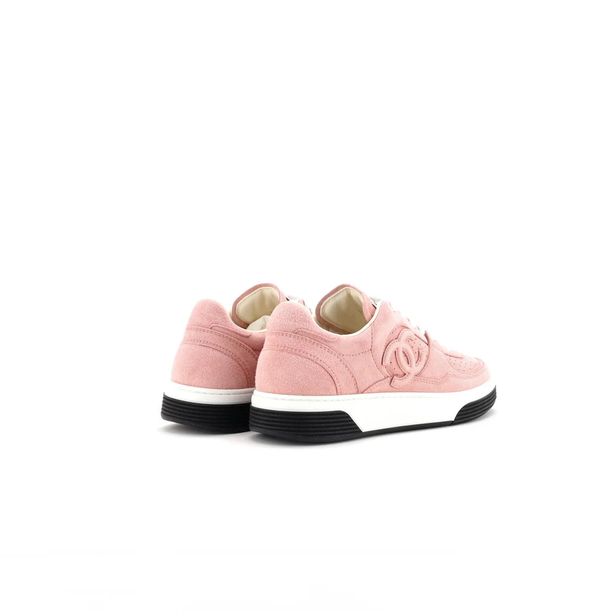 Women's CC Low-Top Sneakers Perforated Suede - Deep Luxury