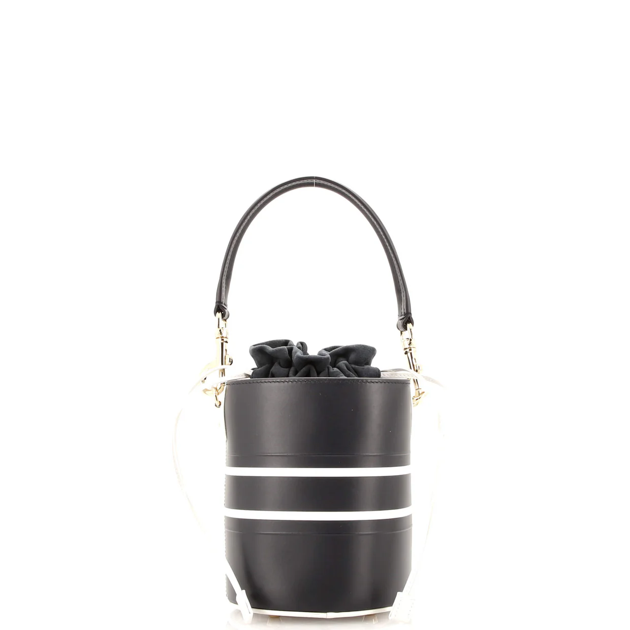 Vibe Drawstring Bucket Bag Leather Small - Deep Luxury