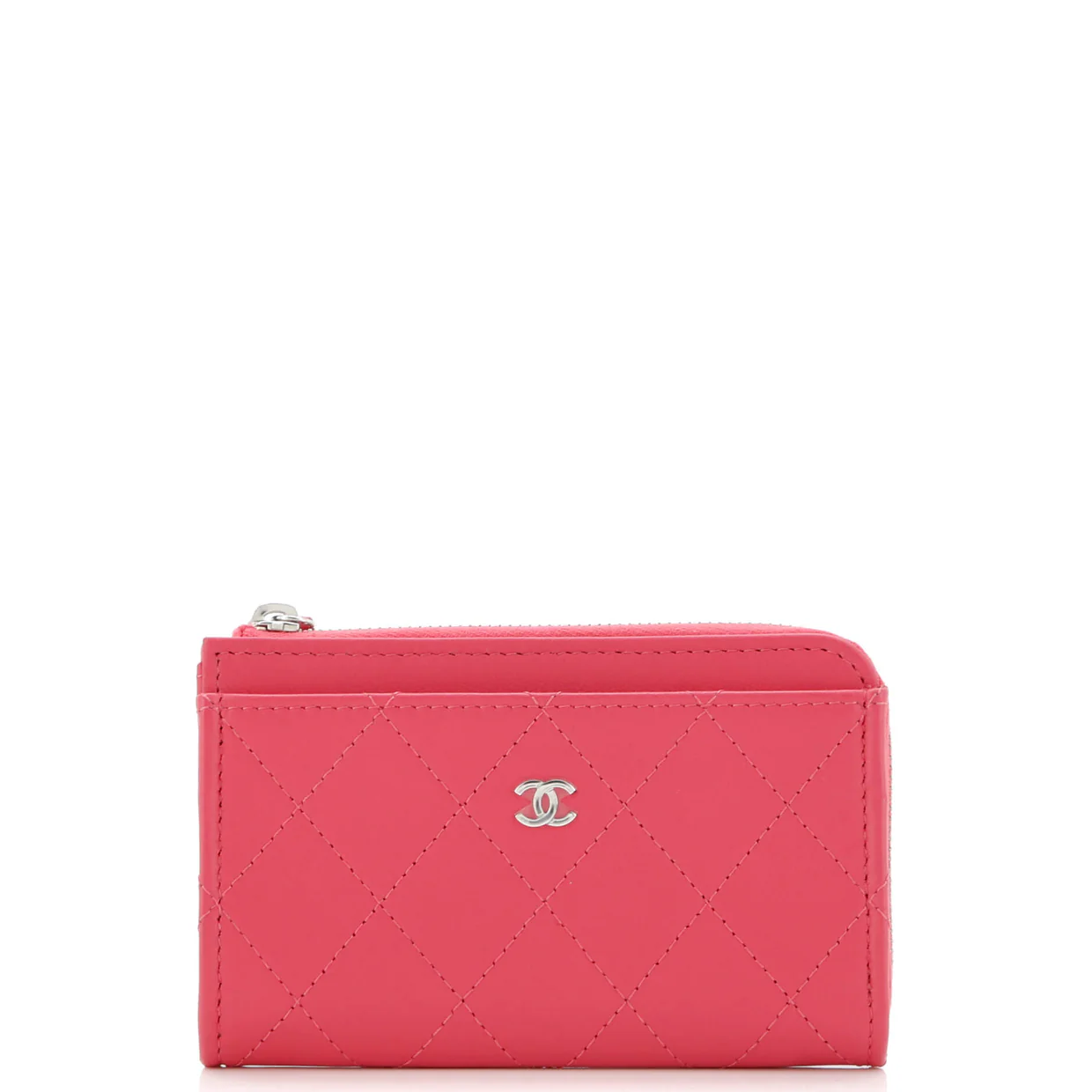 Zip Around Card Holder Quilted Calfskin - Deep Luxury