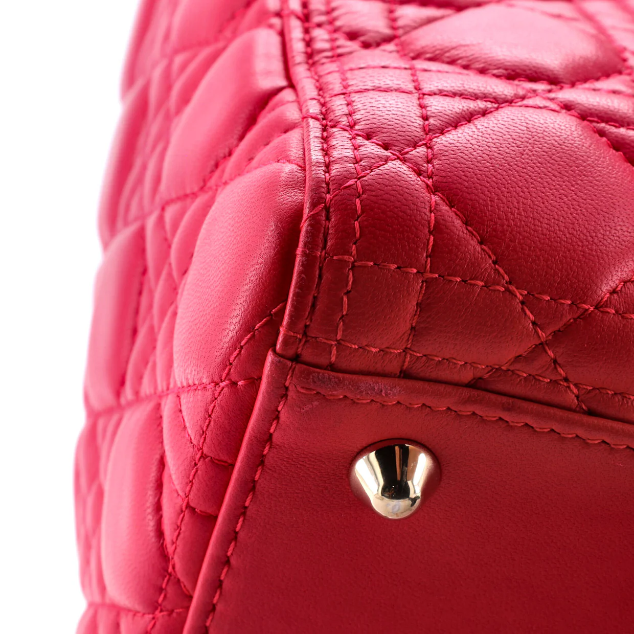 Lady Dior Bag Cannage Quilt Lambskin Large - Deep Luxury