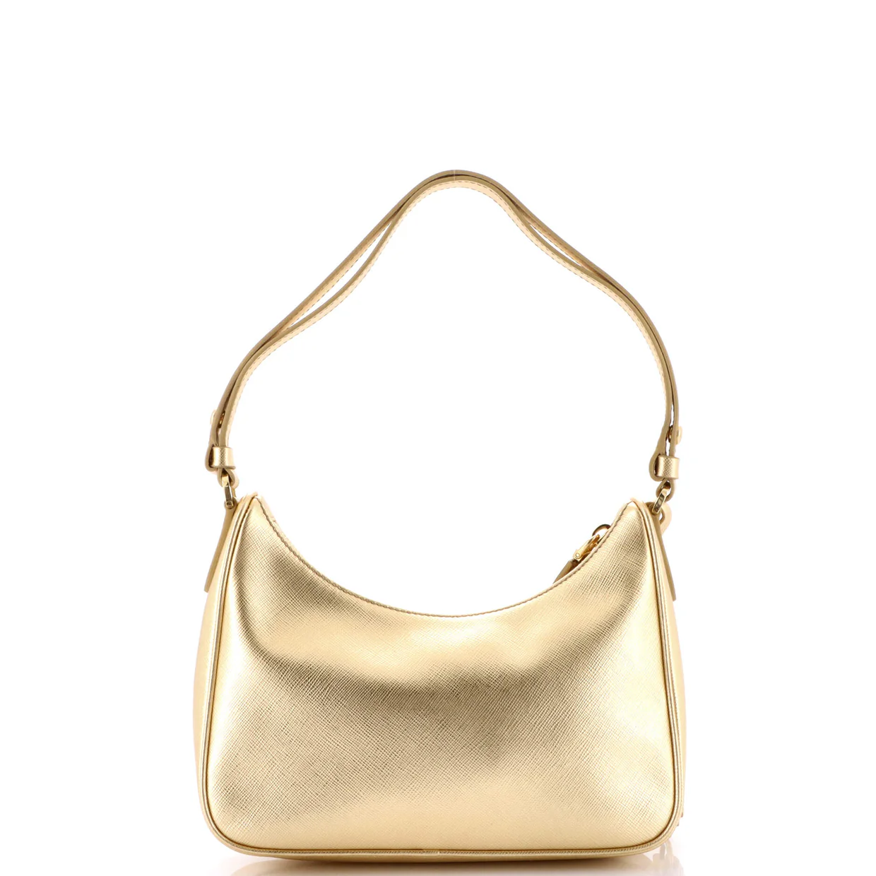 Adjustable Handle Zip Hobo Saffiano Leather Mini - Deep Luxury