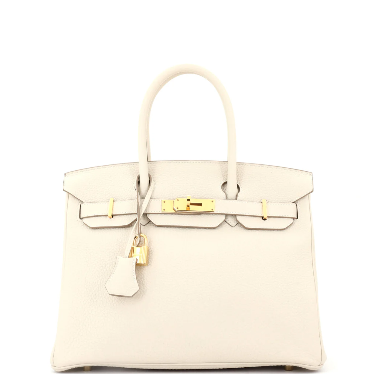 Birkin Handbag Light Clemence with Gold Hardware 30 - Deep Luxury