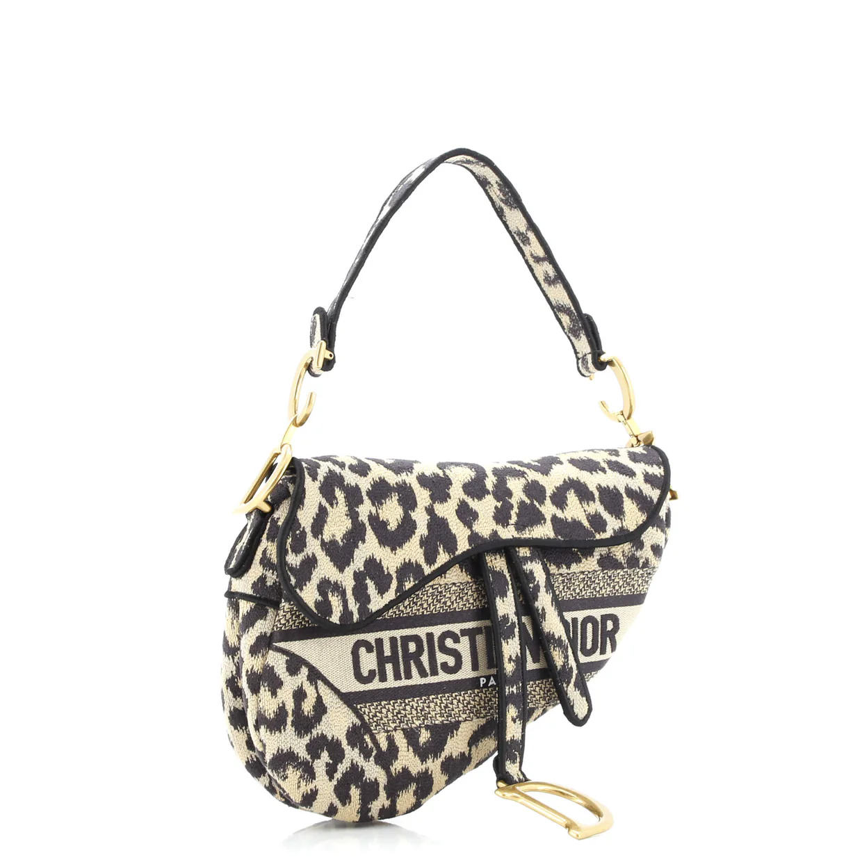 Saddle Handbag Mizza Embroidered Canvas Medium - Deep Luxury