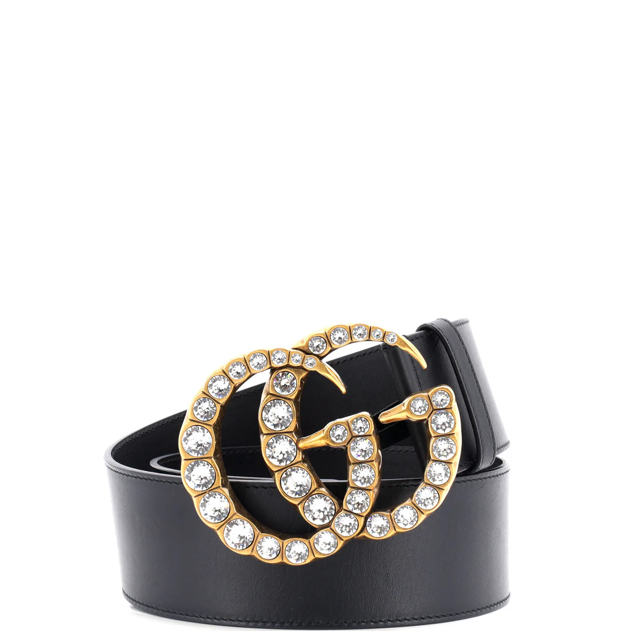 Crystal GG Marmont Belt Leather Extra Wide - Deep Luxury