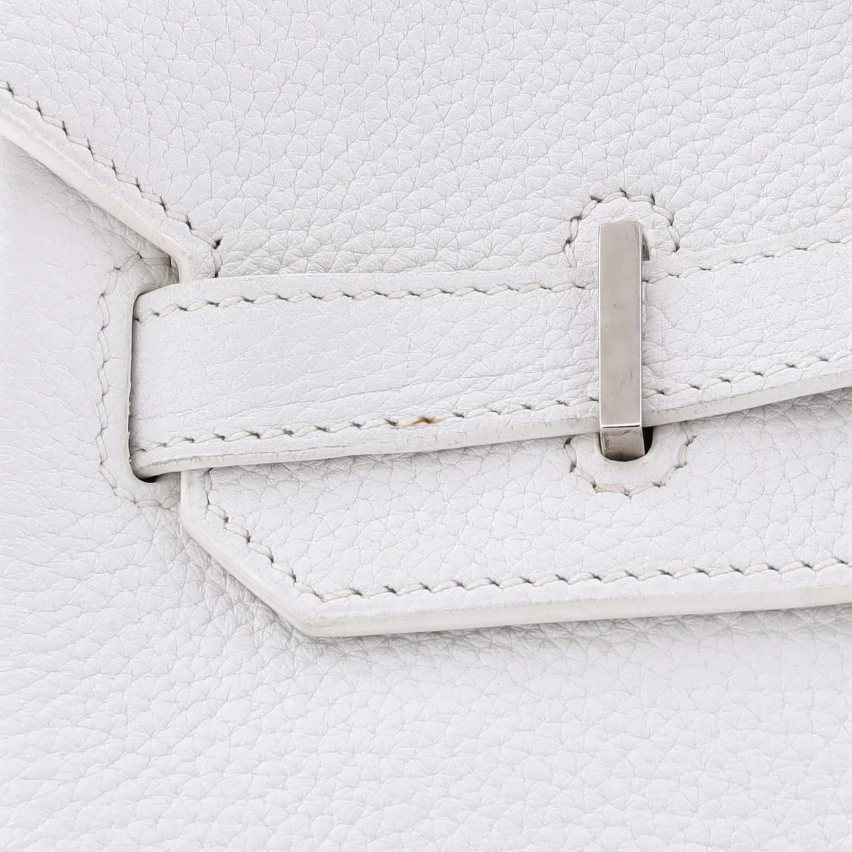 Club Birkin Bag White Clemence and Lizard with Palladium Hardware 35 - Deep Luxury