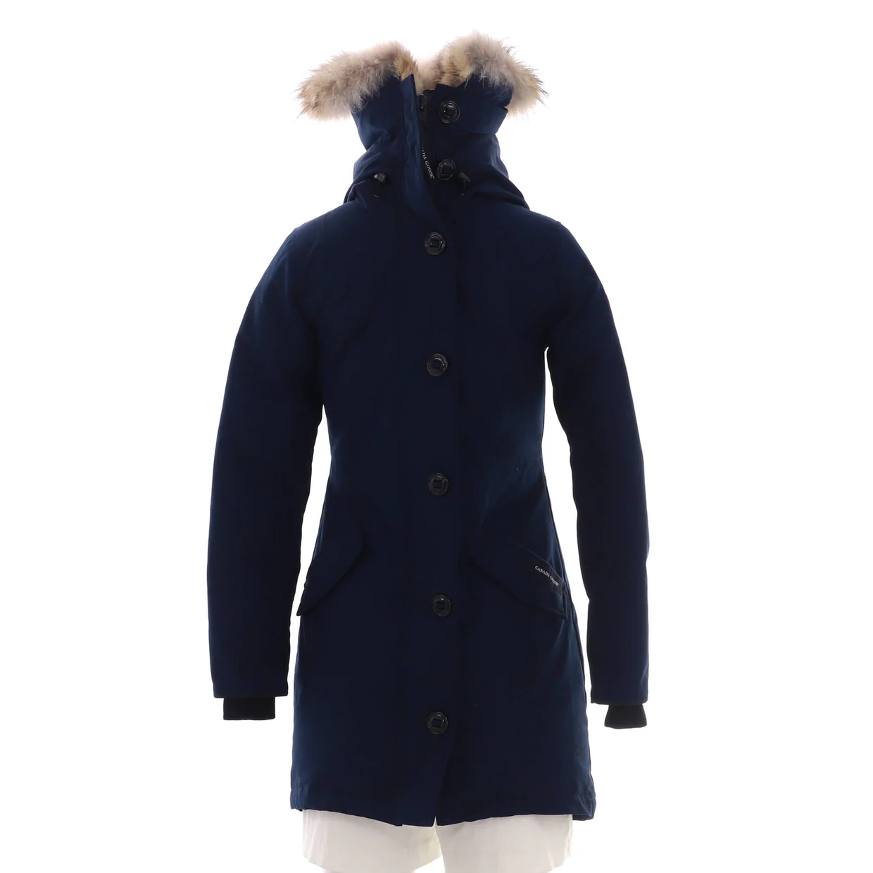 Women’s Rossclair Hooded Parka Polyester Blend with Down and Fur - Deep Luxury