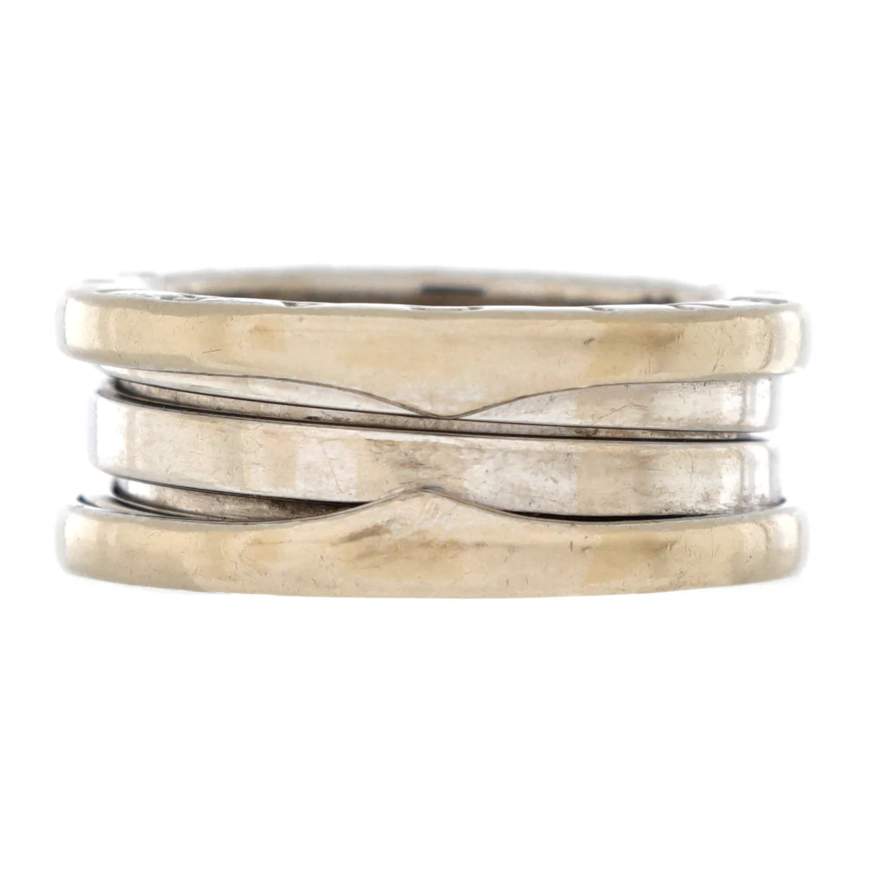 B.Zero1 Two Band Ring 18K White Gold - Deep Luxury