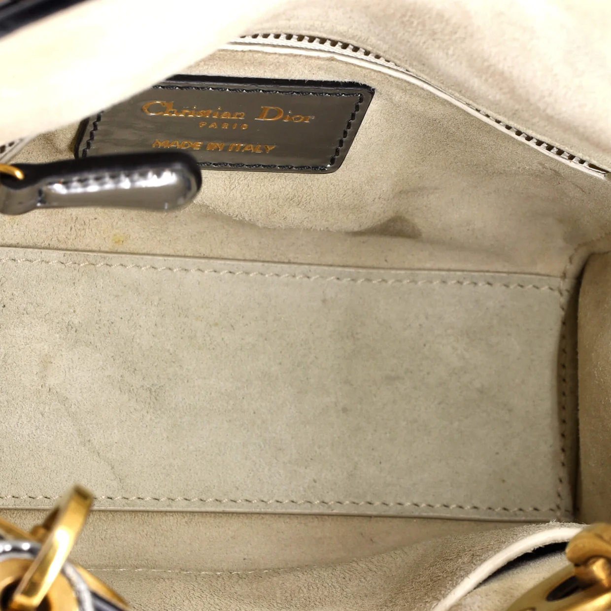 Lady Dior Chain Bag Patent Mini - Deep Luxury