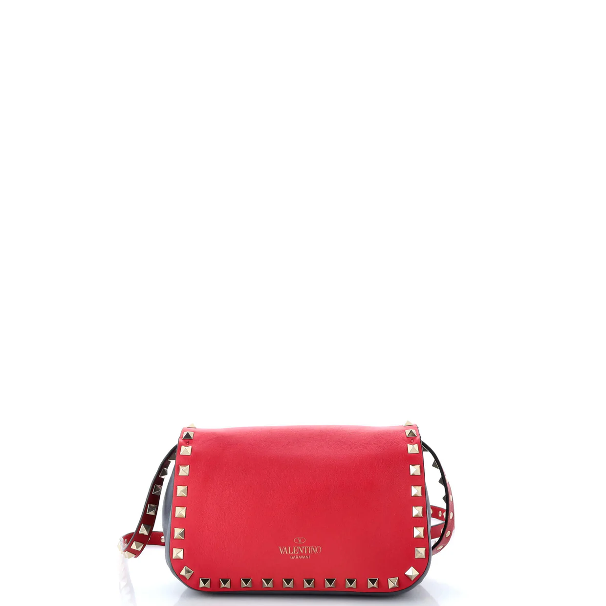 Rockstud Flip Lock Flap Bag Leather Mini - Deep Luxury