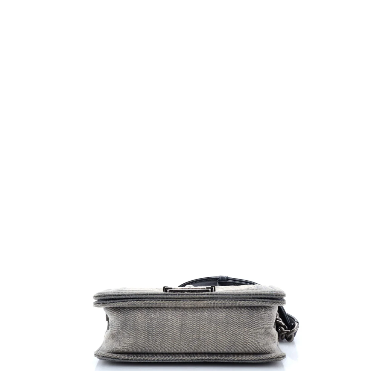 Boy Flap Bag Chevron Denim Small - Deep Luxury