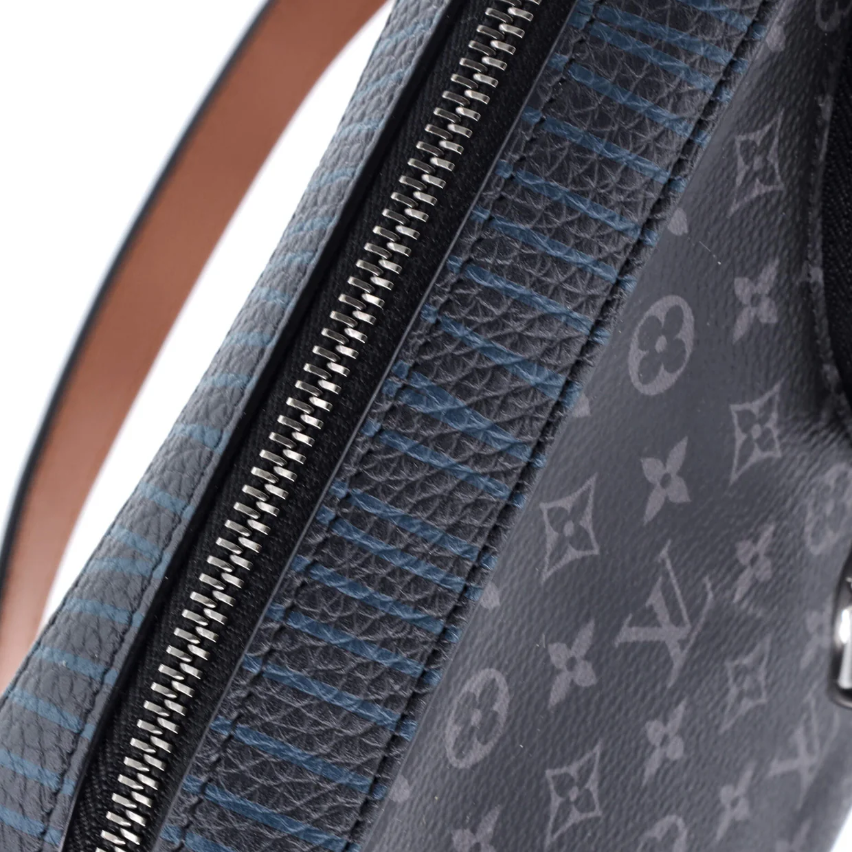Volga On Strap Bag Monogram Eclipse Canvas with Monogram Leather - Deep Luxury