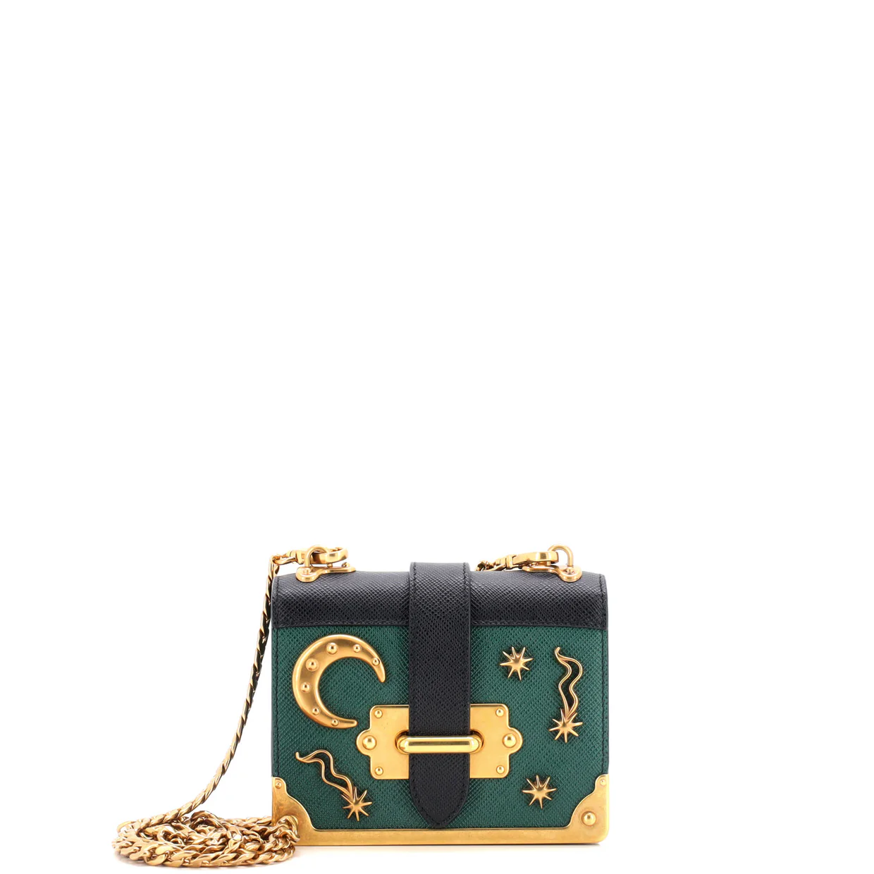Cahier Crossbody Bag Embellished Leather Micro - Deep Luxury