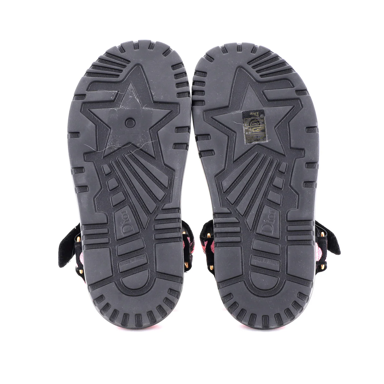 Women's D-Wave Sandals Leather with Embroidered Canvas - Deep Luxury