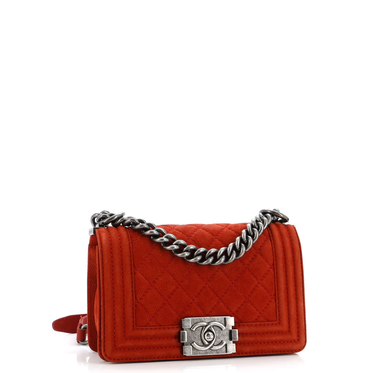 Boy Flap Bag Quilted Matte Caviar Small - Deep Luxury