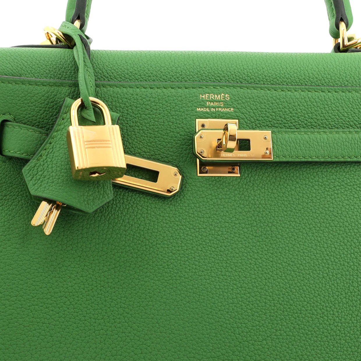 Kelly Handbag Vert Yucca Maurice with Gold Hardware 25 - Deep Luxury