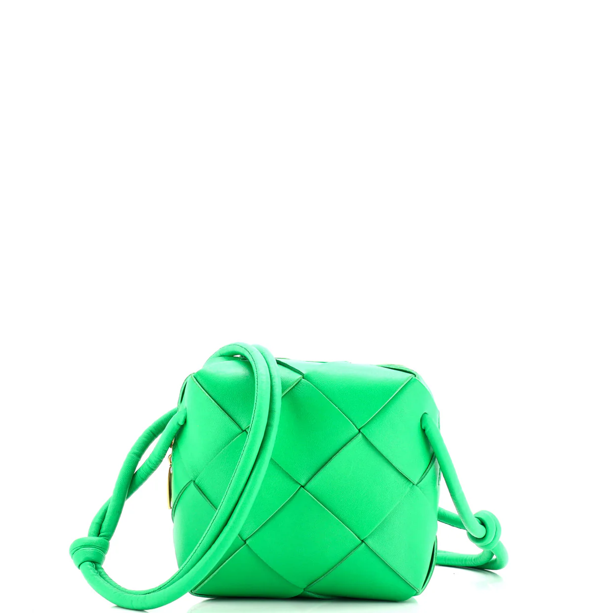 Cassette Camera Crossbody Bag Maxi Intrecciato Leather Mini - Deep Luxury