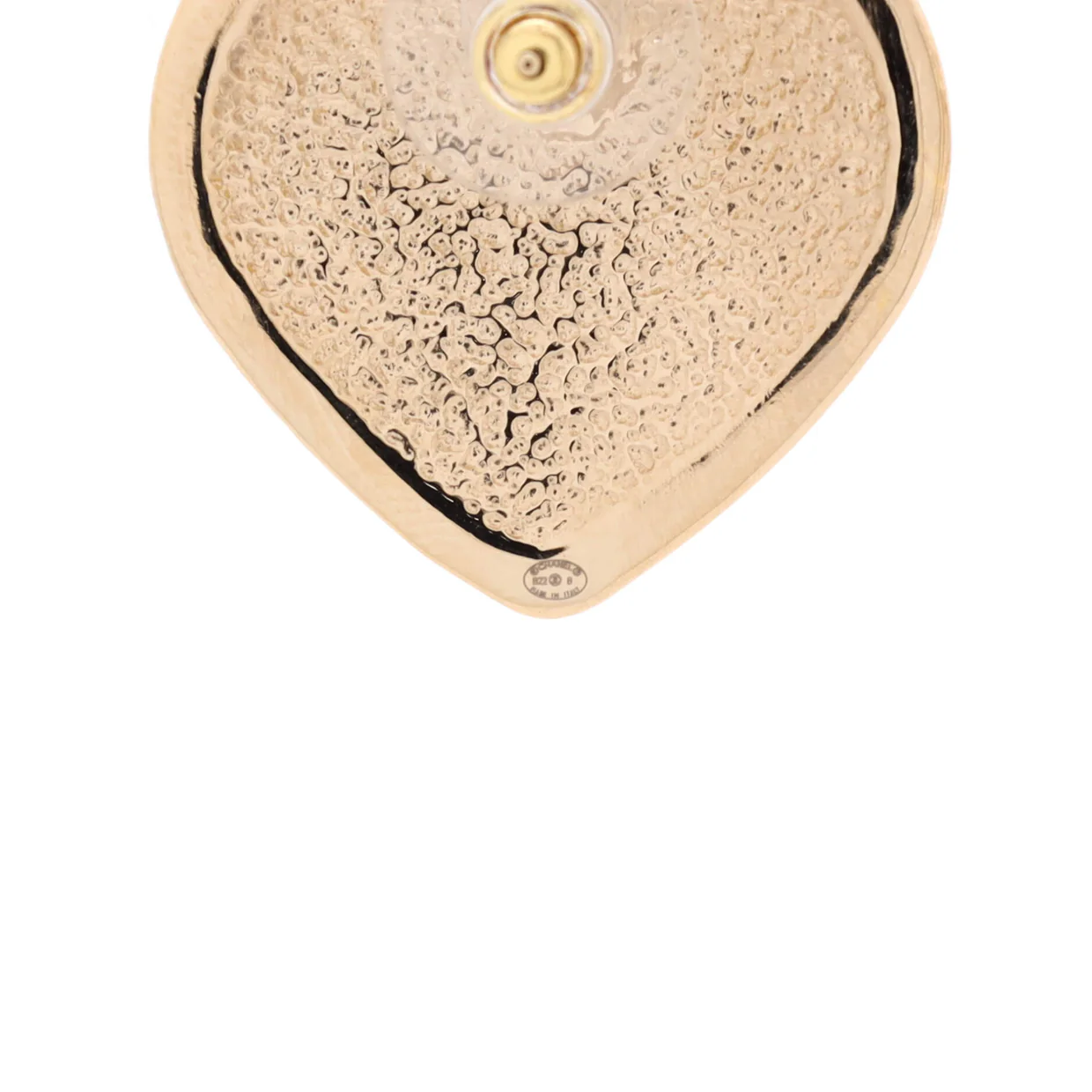 CC Turnlock Heart Stud Earrings Metal - Deep Luxury