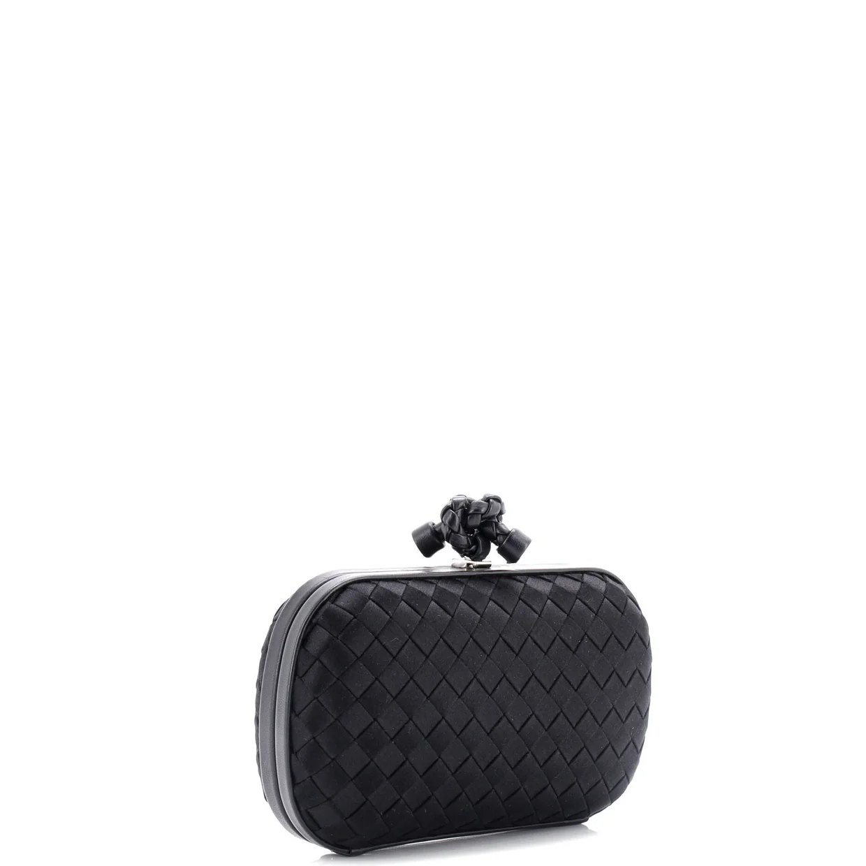 Box Knot Clutch Intrecciato Satin Small - Deep Luxury