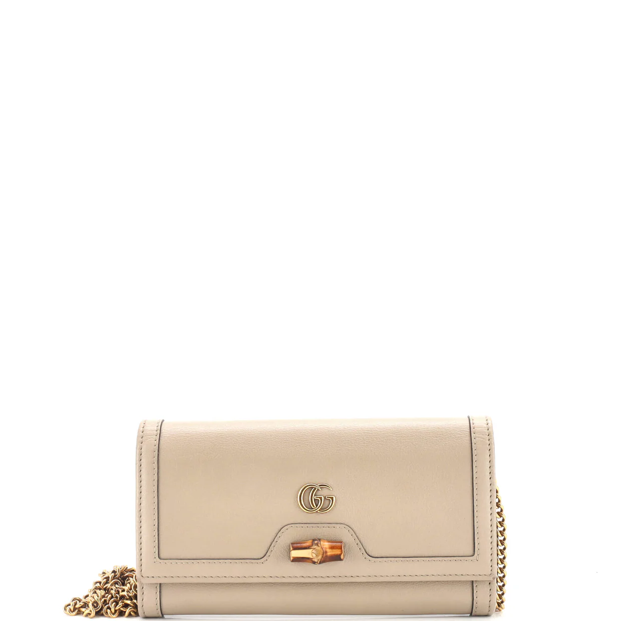 Diana Wallet on Chain Leather - Deep Luxury