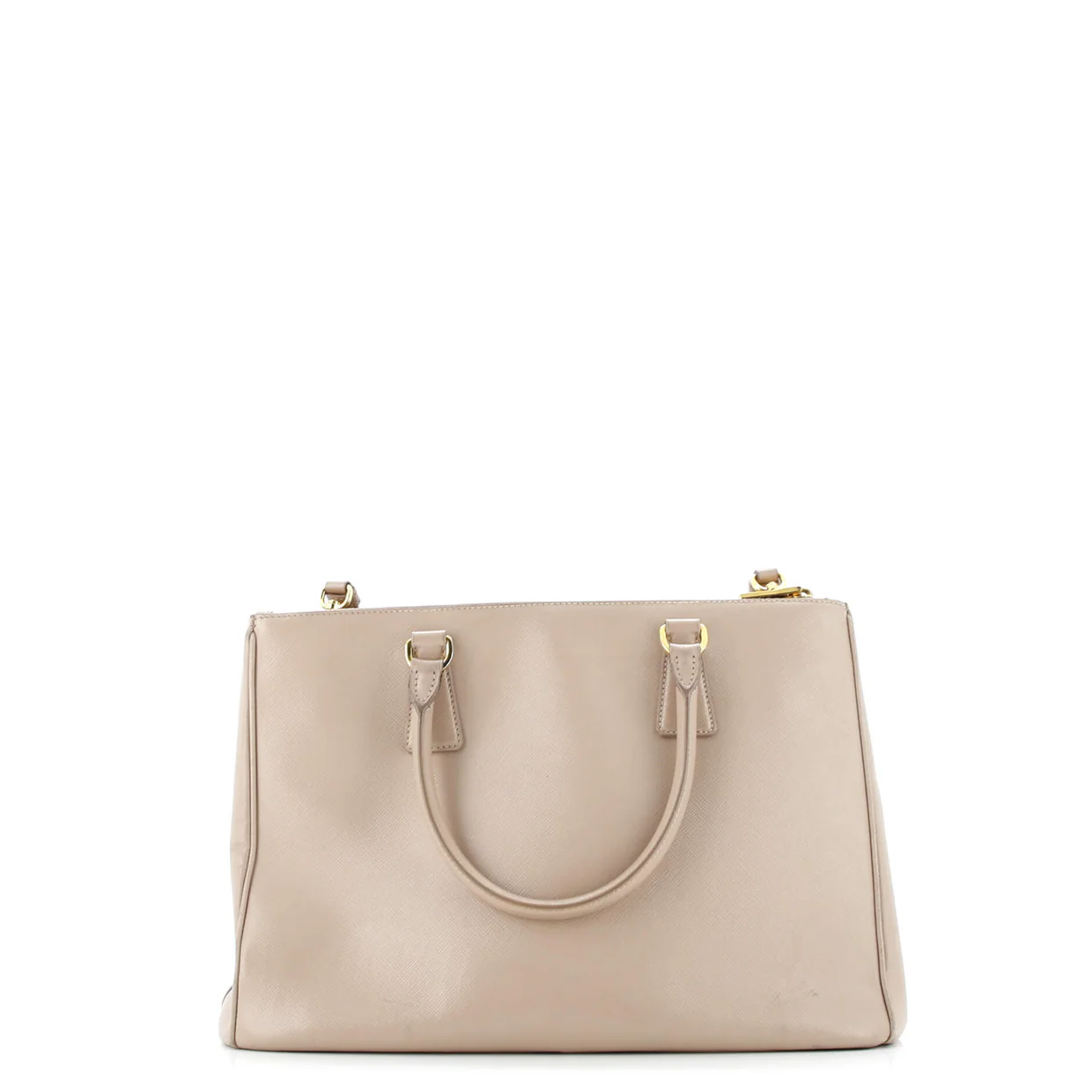 Double Zip Lux Tote Saffiano Leather Medium - Deep Luxury