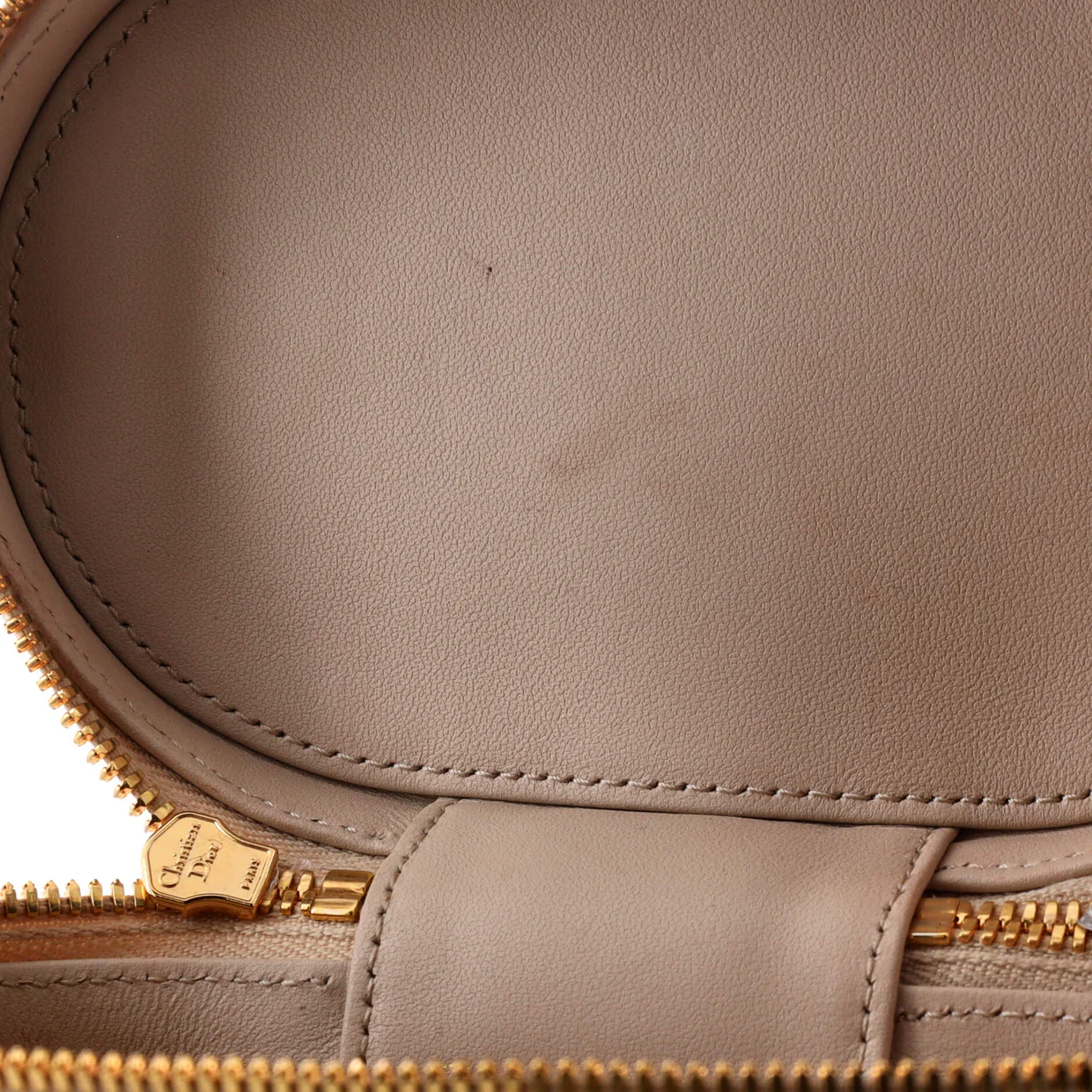 CD Signature Vanity Case Leather Small - Deep Luxury