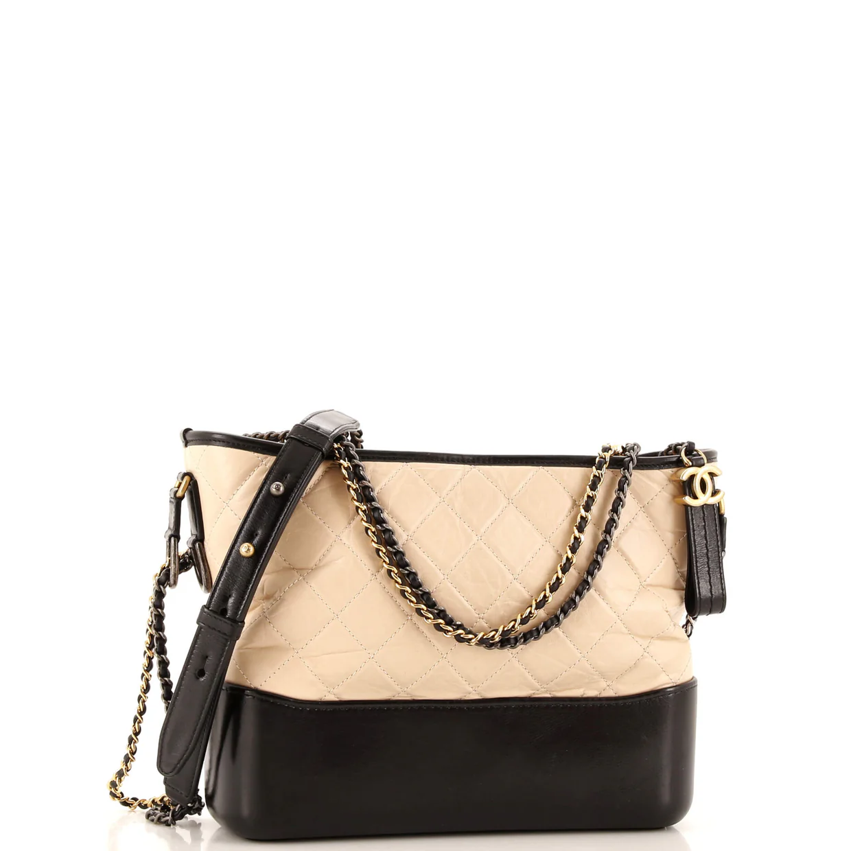 Gabrielle Hobo Quilted Aged Calfskin Medium - Deep Luxury