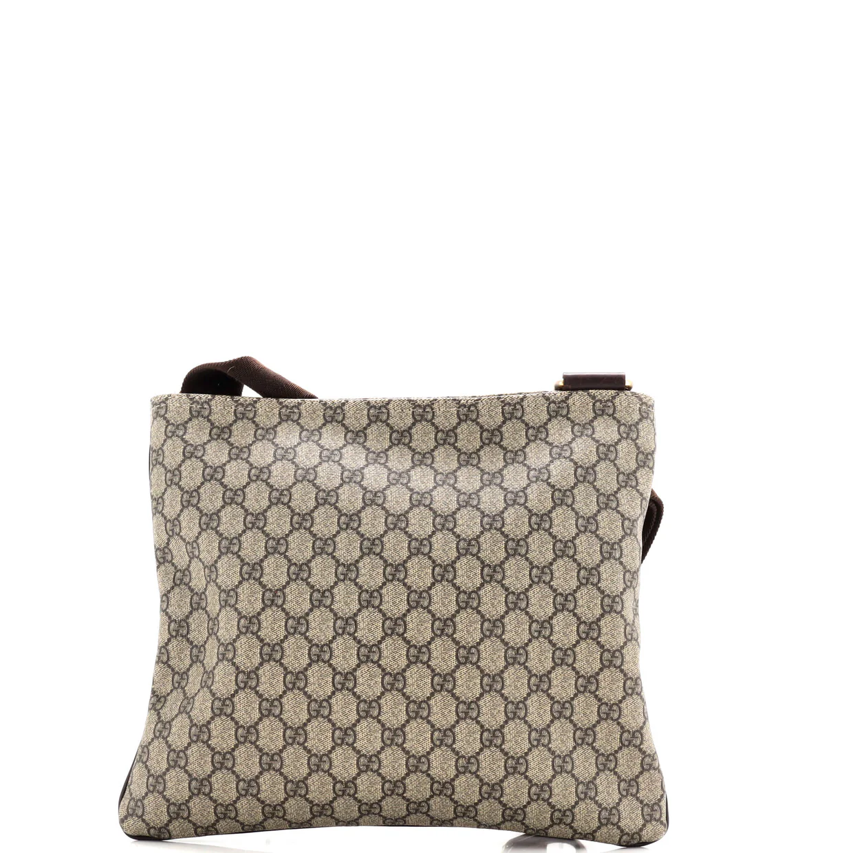 Zip Top Messenger Bag GG Coated Canvas Large - Deep Luxury