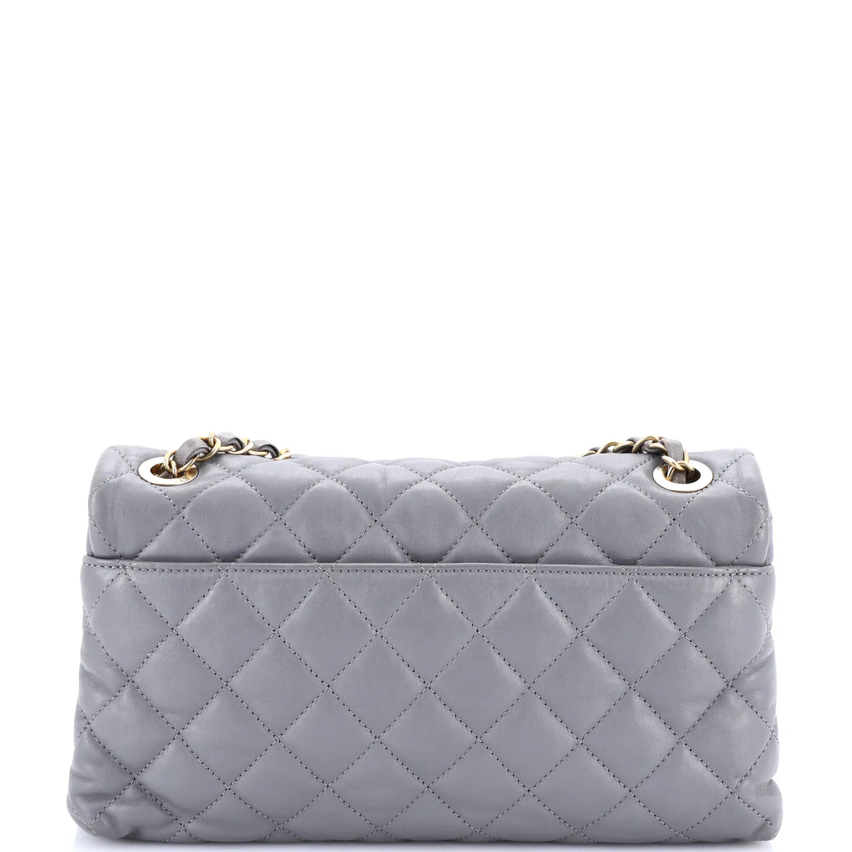 Soft Elegance Flap Bag Quilted Distressed Calfskin Medium - Deep Luxury