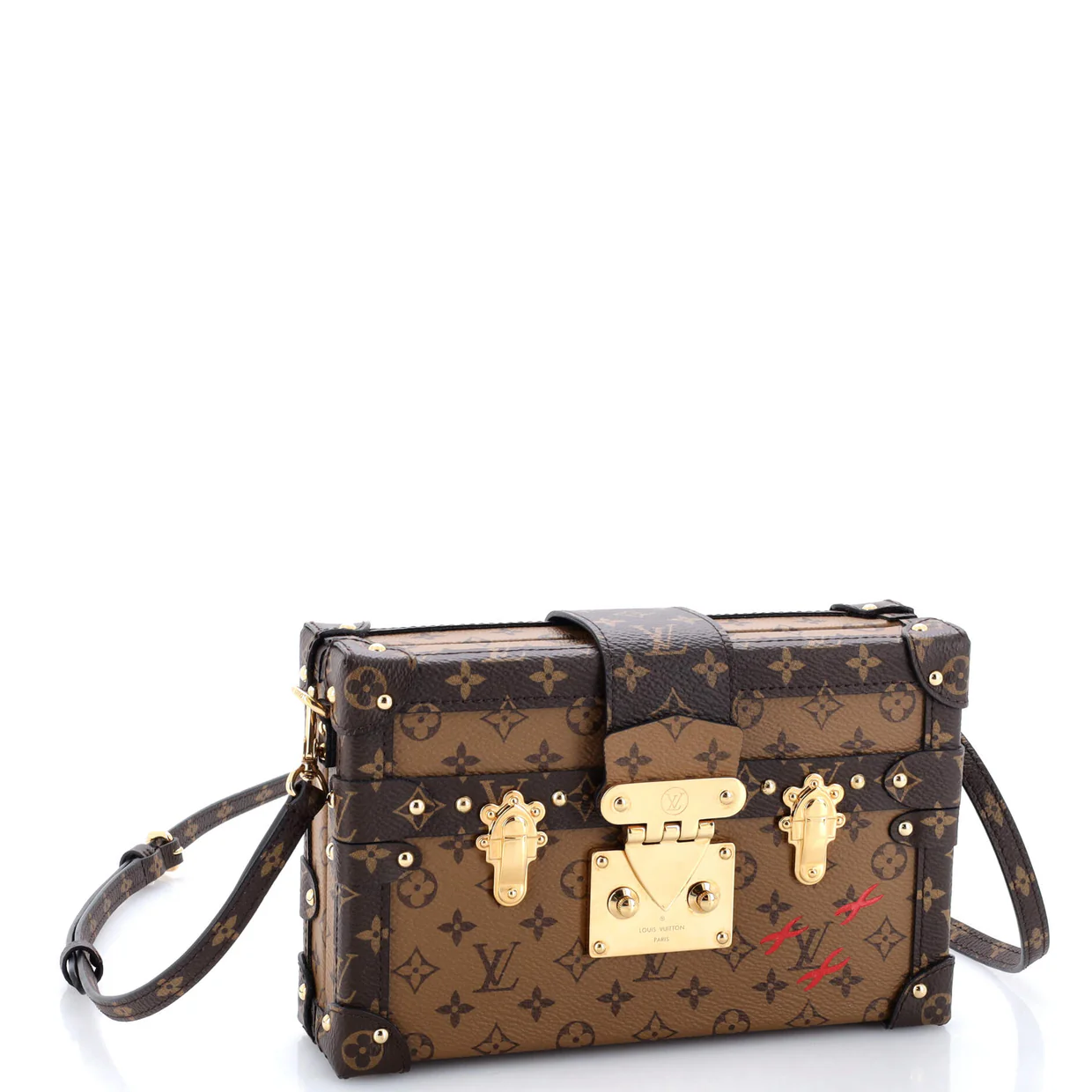 Petite Malle Handbag Reverse Monogram Canvas - Deep Luxury