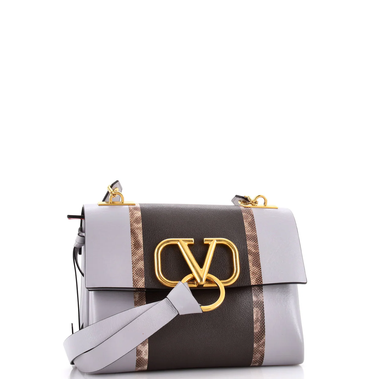 VRing Shoulder Bag Printed Leather Small - Deep Luxury