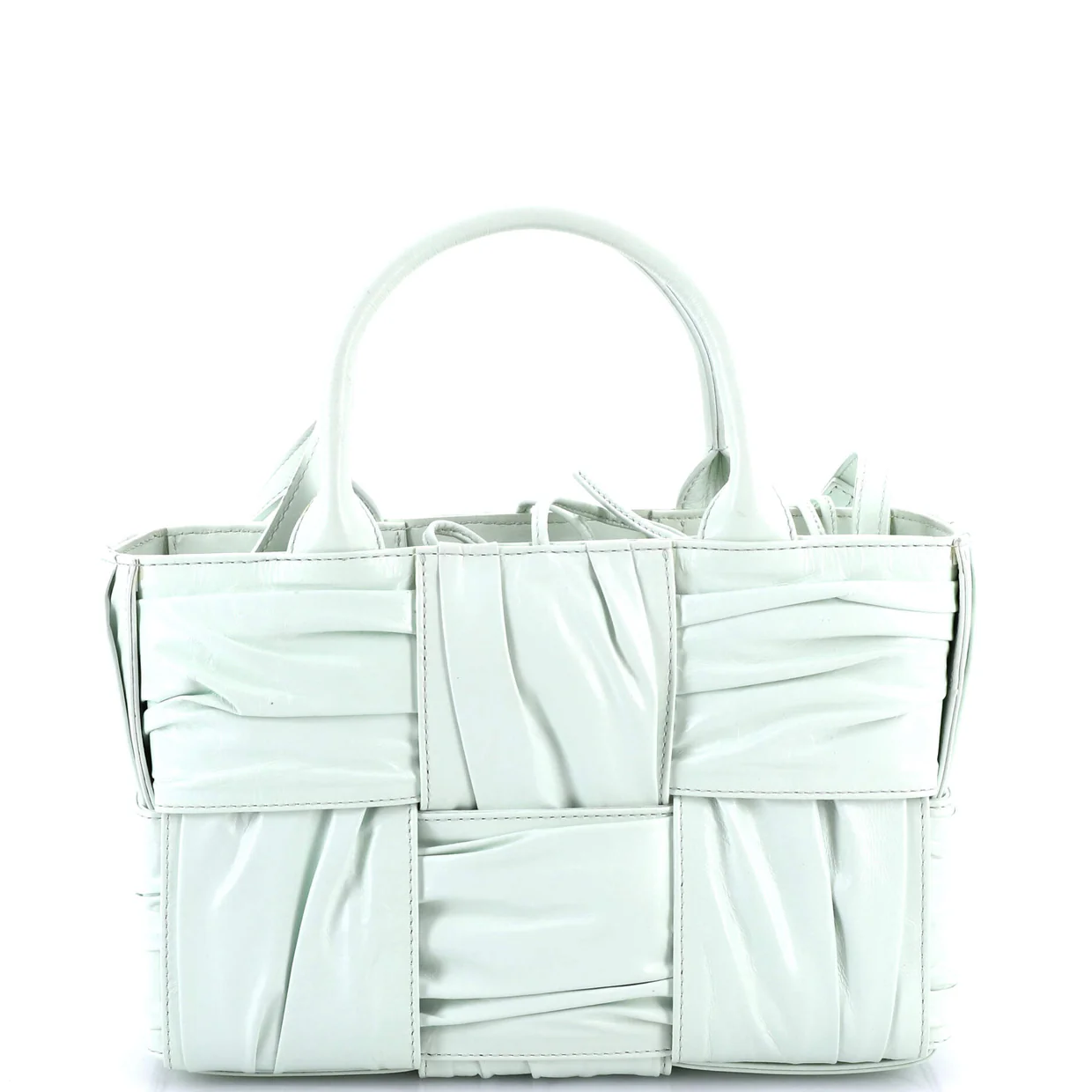 Arco Tote Maxi Intrecciato Plisse Leather Mini - Deep Luxury