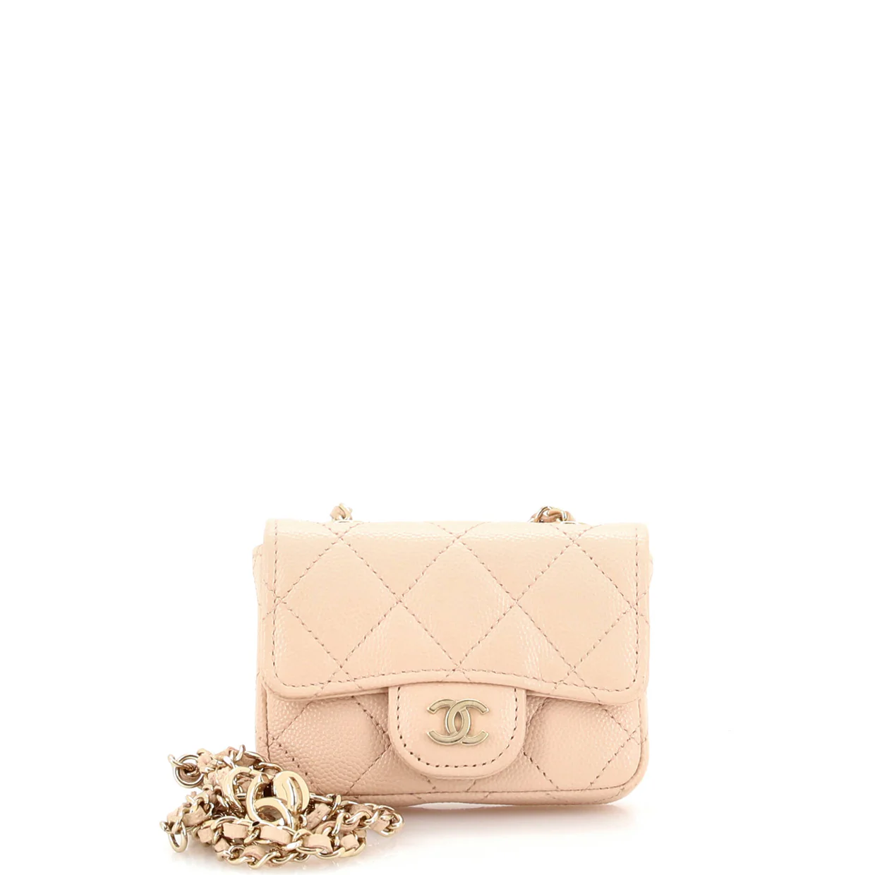 Classic Flap Chain Belt Bag Quilted Caviar Mini - Deep Luxury