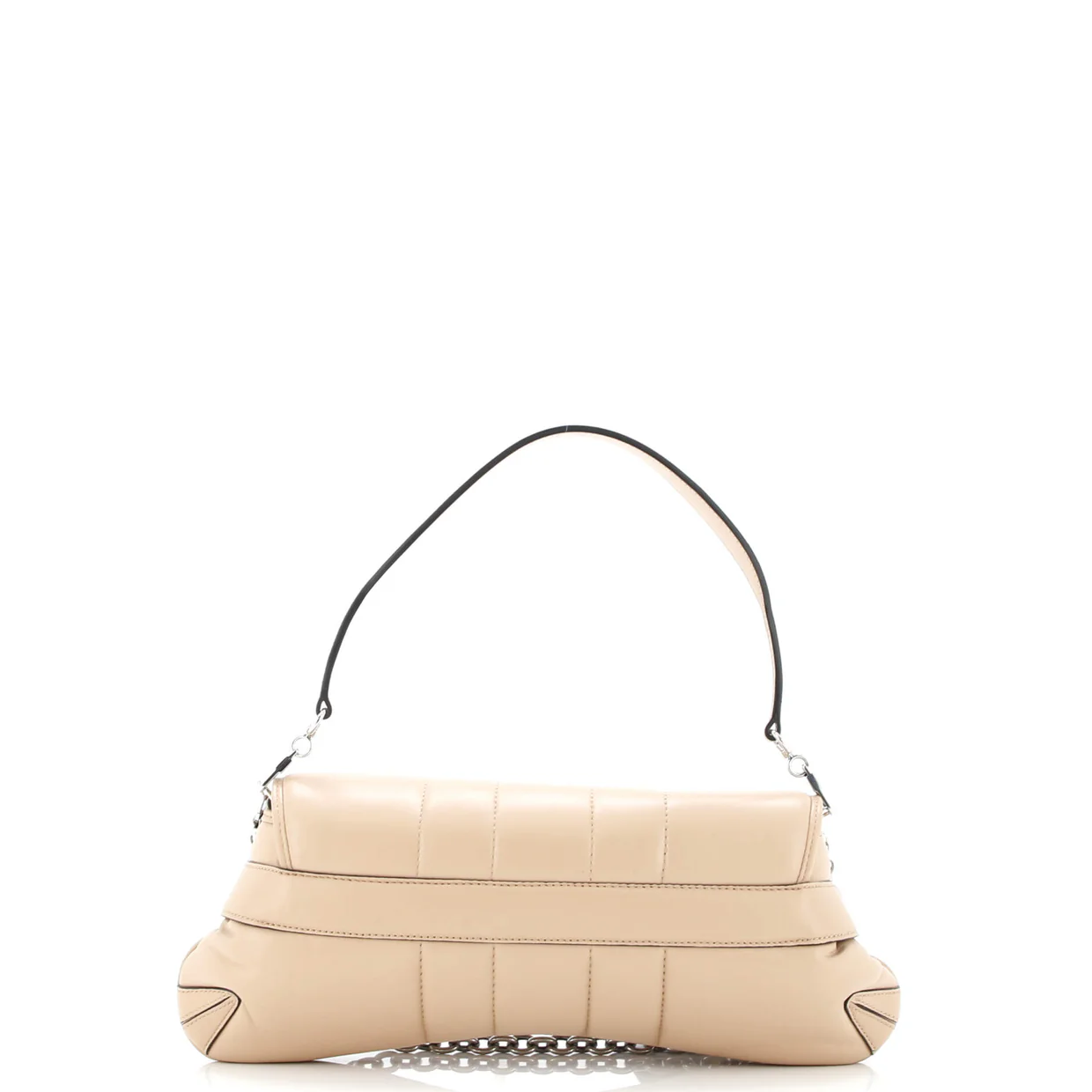 Horsebit Chain Shoulder Bag Vertical Quilted Leather Medium - Deep Luxury