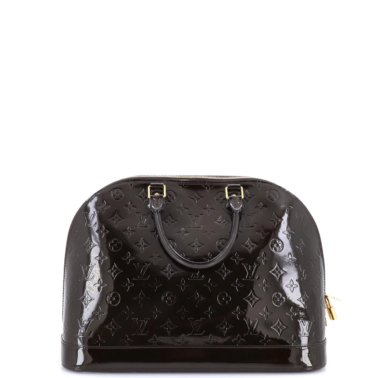 Alma Handbag Monogram Vernis GM - Deep Luxury