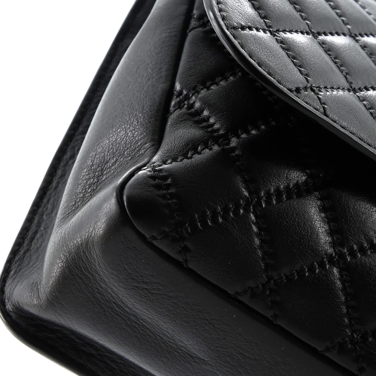 CC Push Lock Flap Bag Stitched Calfskin Jumbo - Deep Luxury