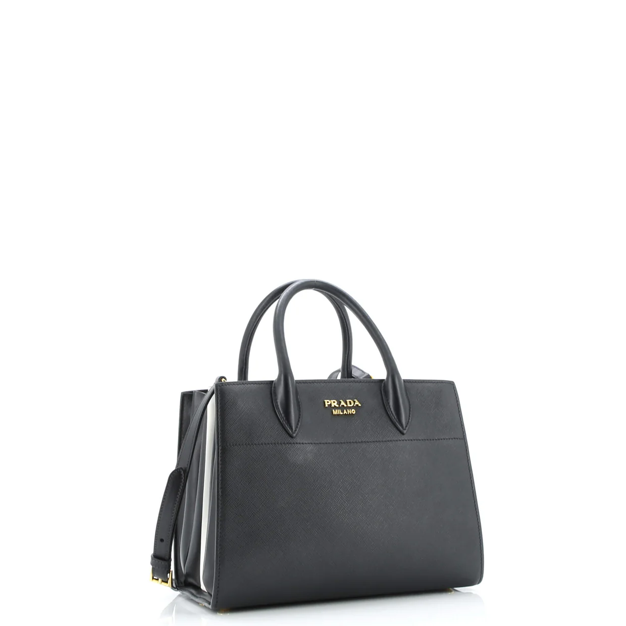Bibliotheque Tote Saffiano with City Calf Small - Deep Luxury