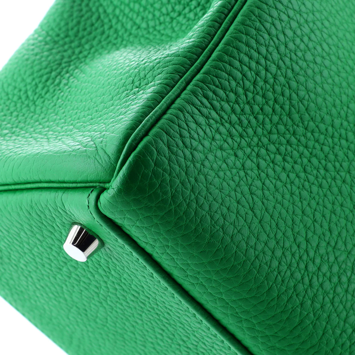 Kelly Handbag Bamboo Clemence with Palladium Hardware 32 - Deep Luxury