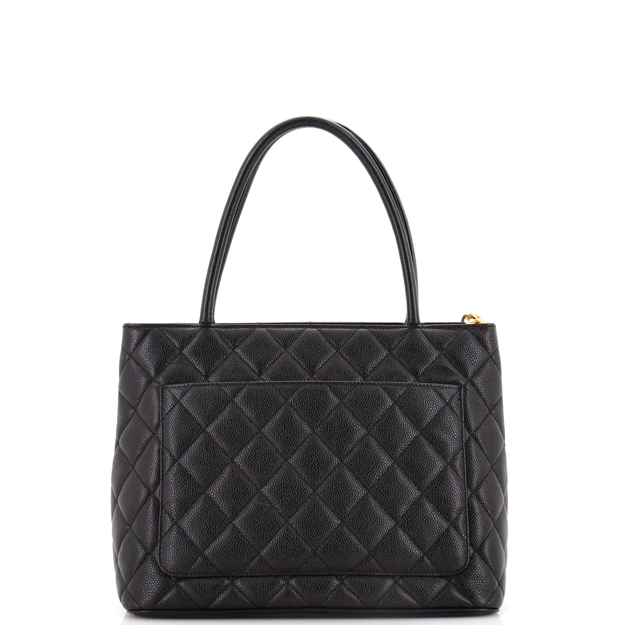 Medallion Tote Quilted Caviar - Deep Luxury