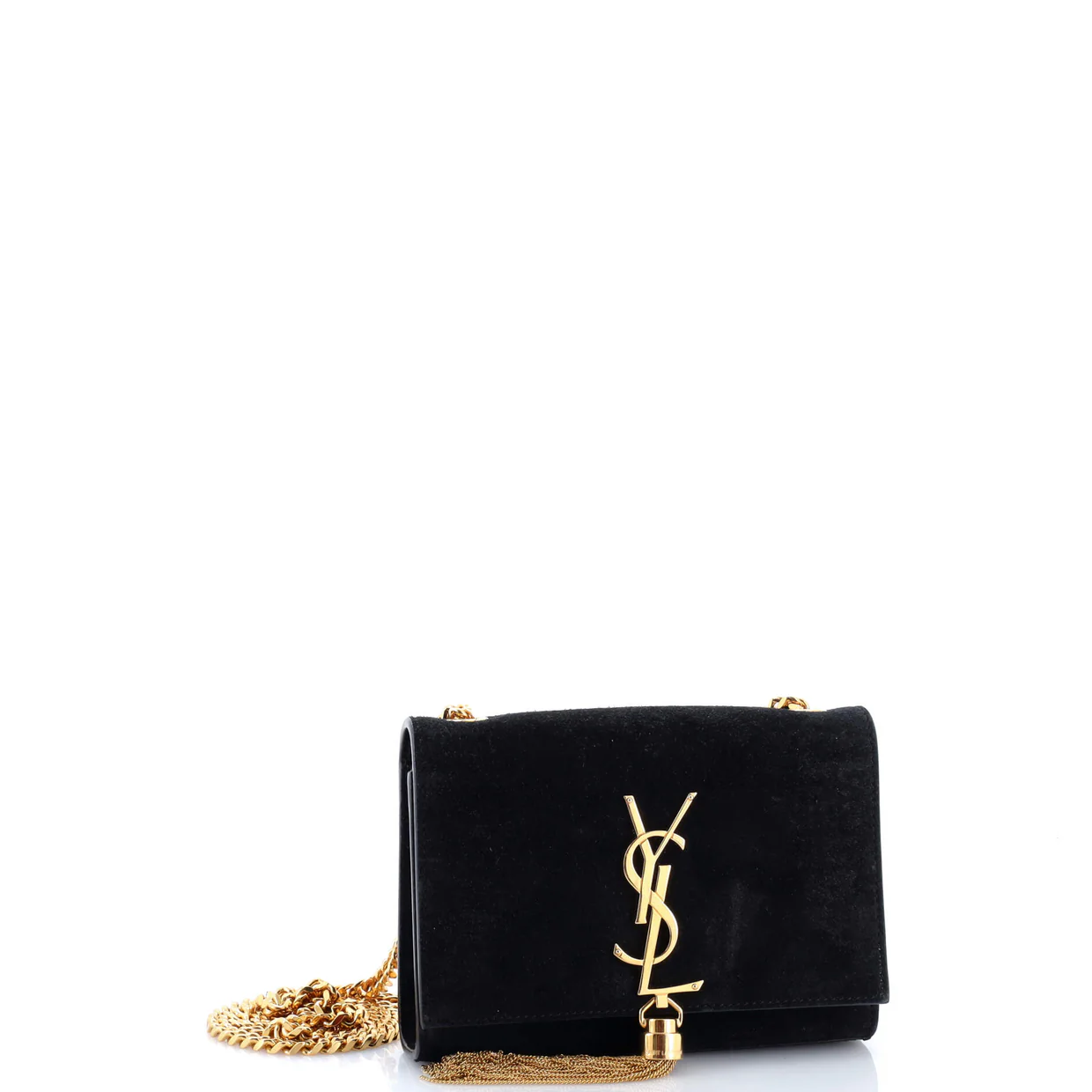 Classic Monogram Tassel Crossbody Bag Suede Small - Deep Luxury