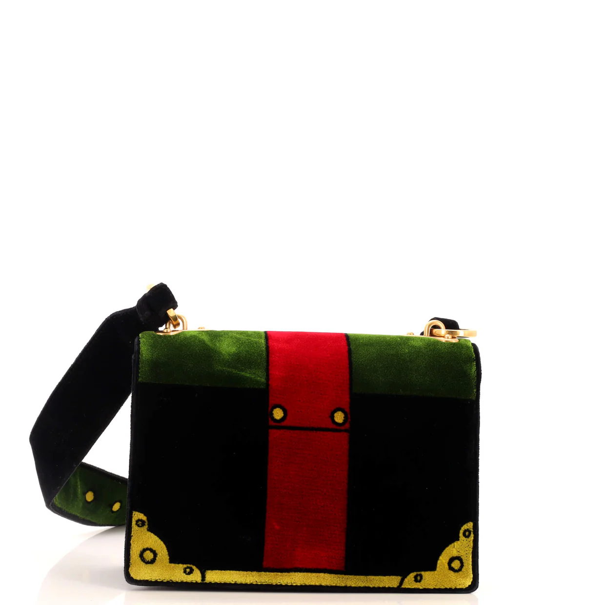 Cahier Crossbody Bag Printed Velvet Small - Deep Luxury