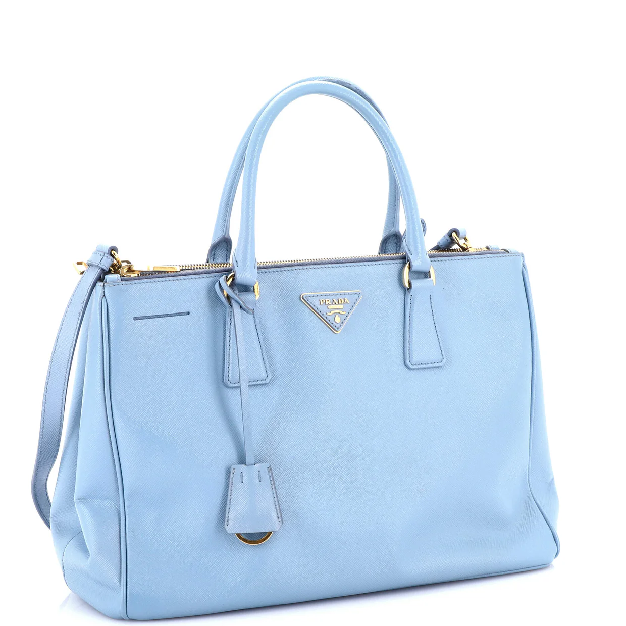 Double Zip Lux Tote Saffiano Leather Medium - Deep Luxury