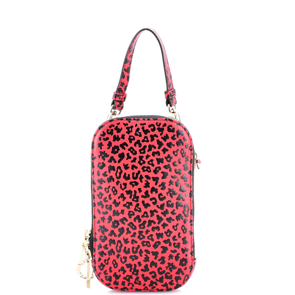 Lady Dior Phone Holder on Chain Printed Leather - Deep Luxury