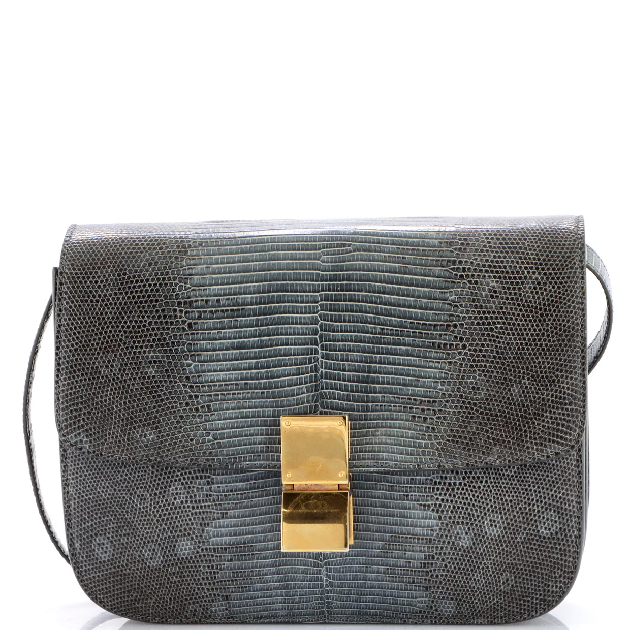 Classic Box Bag Lizard Medium - Deep Luxury