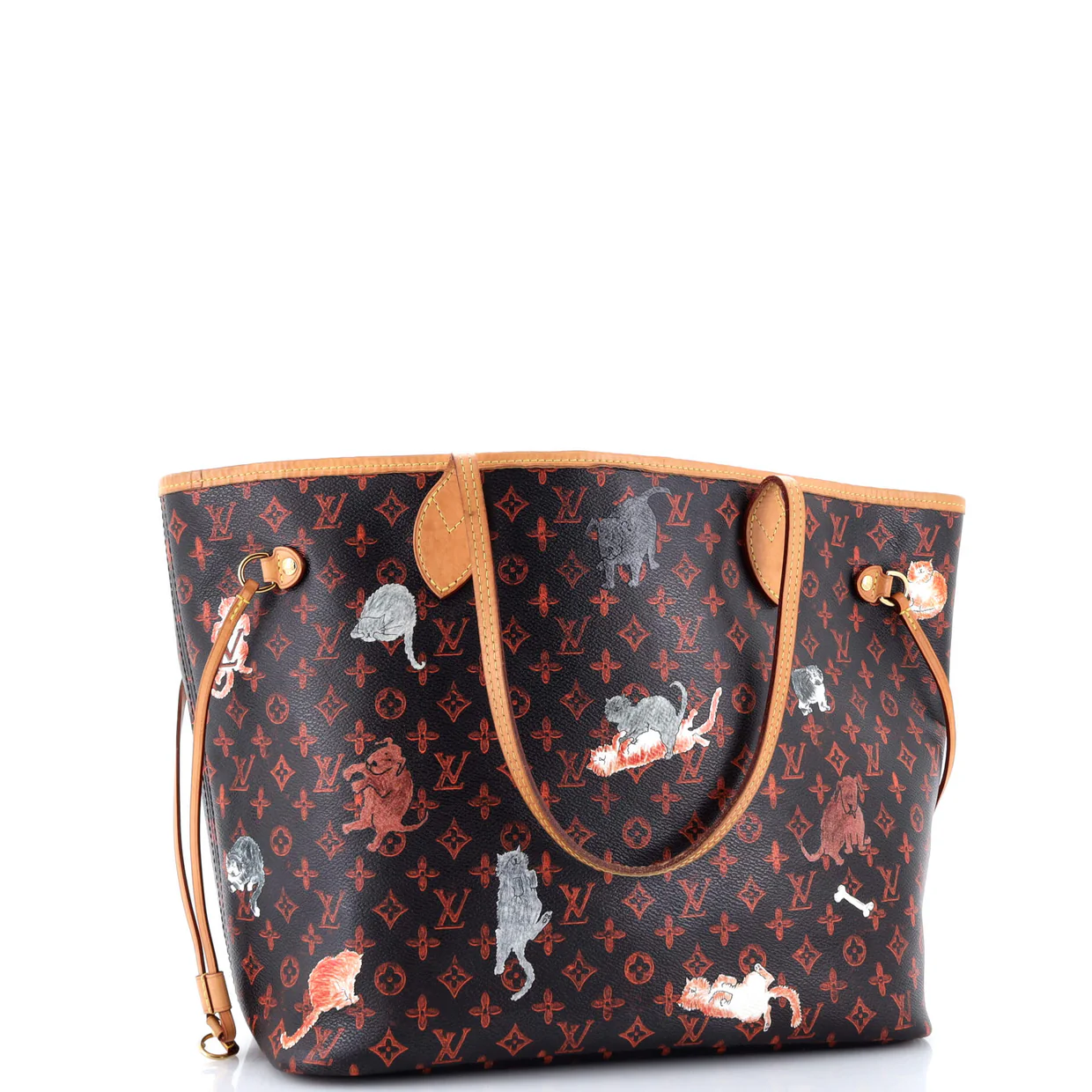 Neverfull NM Tote Limited Edition Grace Coddington Catogram Canvas MM - Deep Luxury