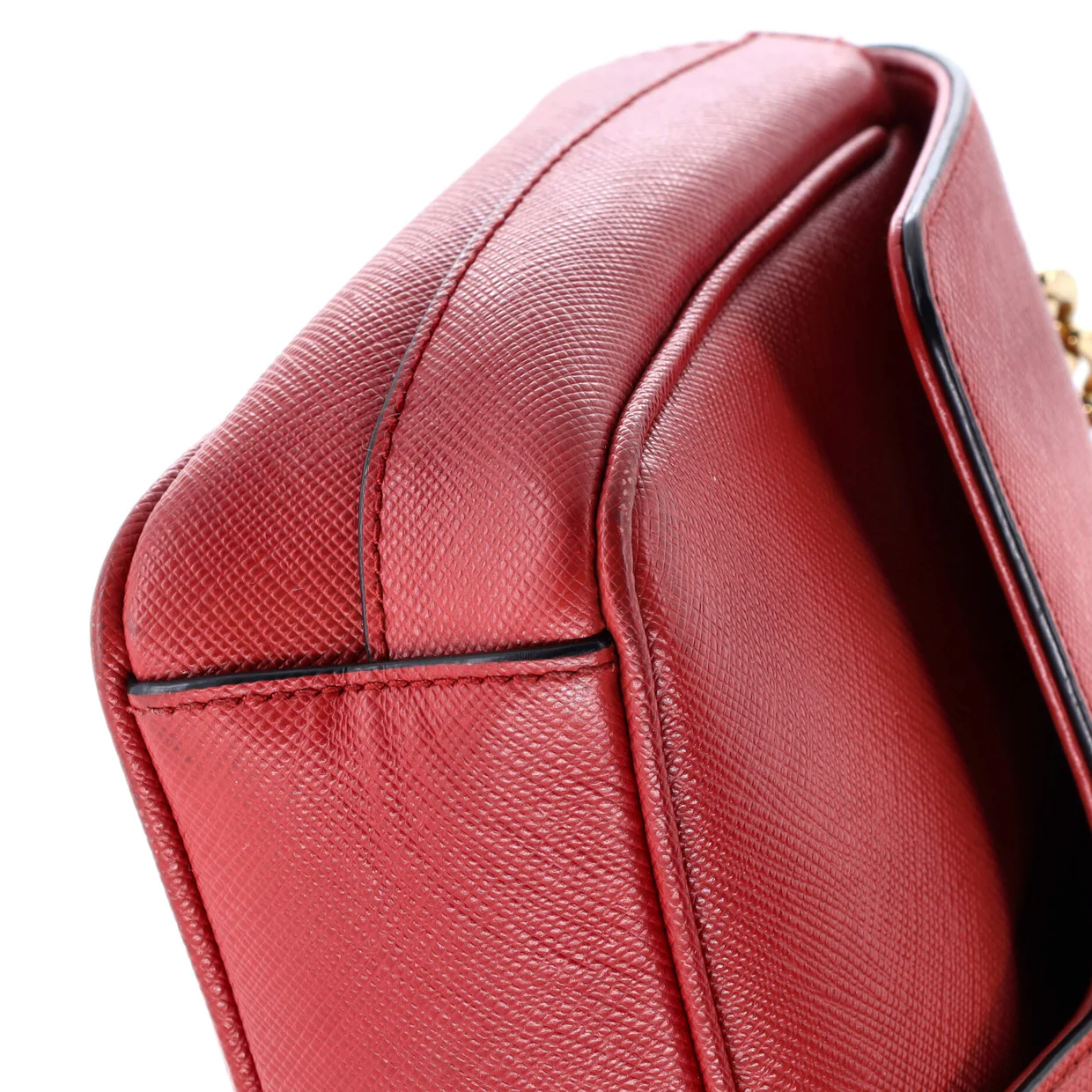 Pattina Flap Shoulder Bag Saffiano Leather Small - Deep Luxury