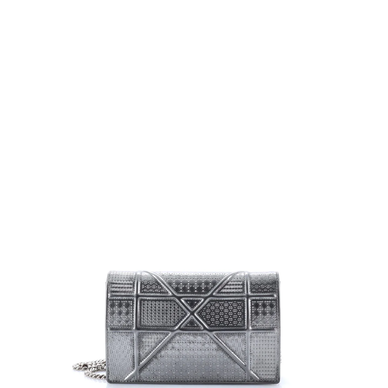 Diorama Wallet on Chain Cannage Embossed Calfskin - Deep Luxury