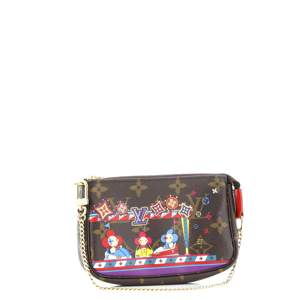 Pochette Accessoires Limited Edition Vivienne Xmas Monogram Canvas Mini - Deep Luxury